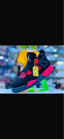 Air Jordan 4 Black  red Sneakers available sizes 8, 8.5, 9.5, 10, and 11