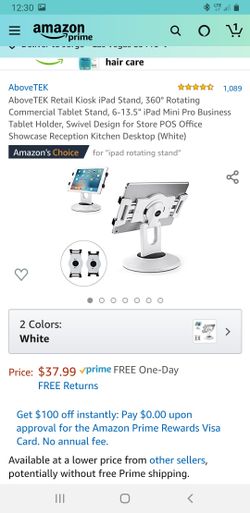 Retail Kiosk iPad Stand, 360° Rotating