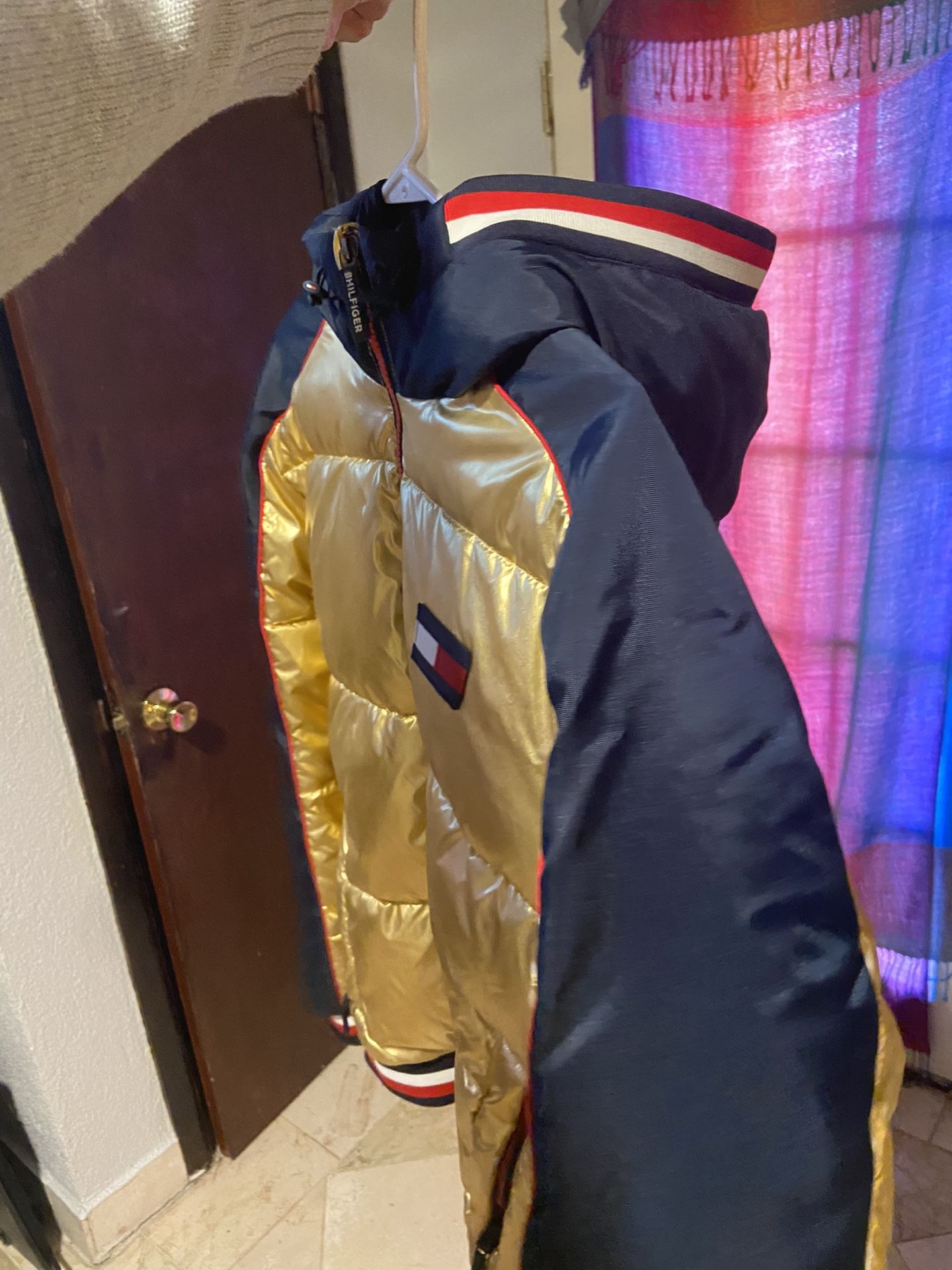 Tommy Hilfiger gold puffer Jacket 