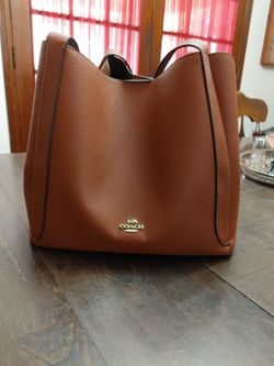 Coach Brown Pebbled Leather Tote Bag