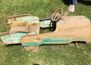 Vintage Metal Kids Pedal Car
