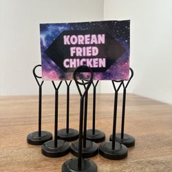 8 Black Metal Tabletop Sign Holders – $5 for All