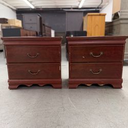 2 Matching Cherry Wood Color Nightstands/ Nightstand Set / End Tables / Side Tables