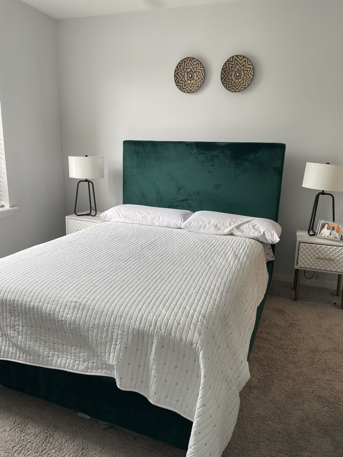 Wayfair Upholstered Velvet Bed Frame (queen)