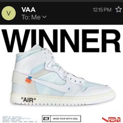 AIR JORDAN 1 RETRO HIGH OG VIRGIL ABLOH ARCHIVE ALASKA  9.5