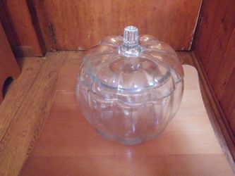 Clear Glass Pumpkin Jar With Lid