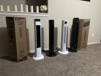 Tower fan with remote control