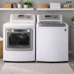 LG Washer & Electric Dryer Set • Top loader • Large Capacity