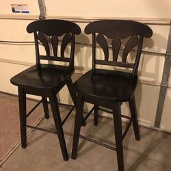 Solid Wooden Bar Stools Chery Tone