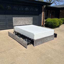 Queen Size Storage Bed + Mattress