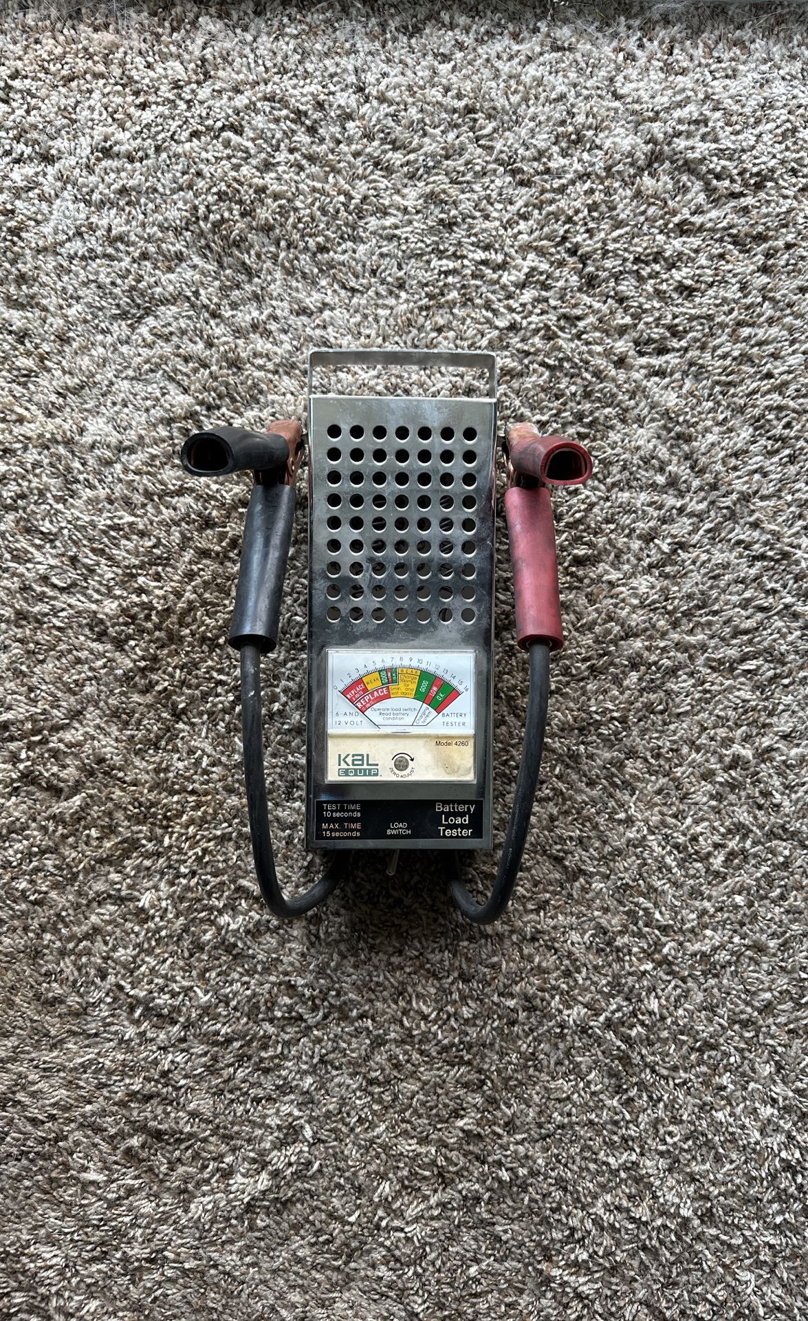 Vintage KAL EQUIP Model 4260 Battery Load Tester 0-16V