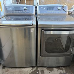 LG.  WASHER AND GAS DRYER 