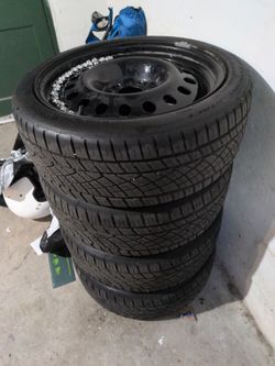 225/40/R18 DWS06+ tires tpms+lugs+ balanced on steel wheels