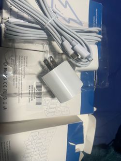 iPhone fast charger wire 5 feet long. Comes 4 pieces on the box . $15 each box.