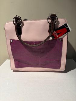 Aurielle Pink and Purple Structured Handbag