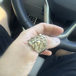 10k Gold Nugget Ring 21.2 Grams Size 11.5