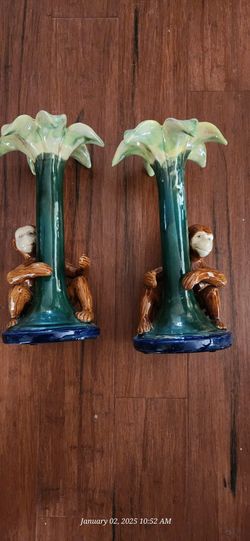 VINTAGE MONKEY CANDLE HOLERS