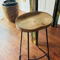 Hardwood Acacia Stool Modern