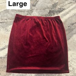 Burgundy Red Mini Skirt 