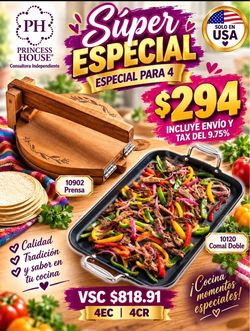 Princess House Comal y  Prensa
