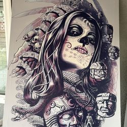 La Reina del Mictlán – Dia de los Muertos x Aztec Fusion Art