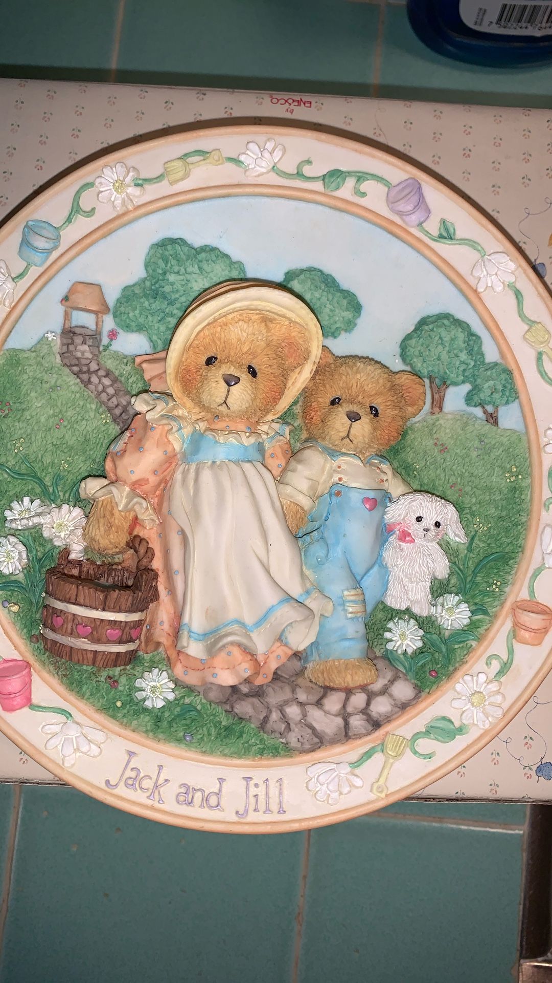 Cherished Teddies New. Jack And Jill. 6 1/2” Plate