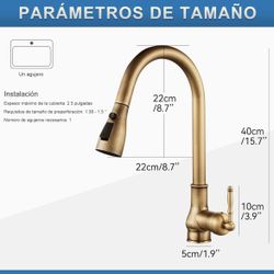 🔥👀🔥 Vintage Brass Antique Bronze Kitchen Faucet Single Hole Copper Mixer Tap w/ Pull Down Sprayer