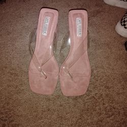 Light Pink And Clear Heels