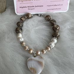 Freshwater Pearls, Crystal Bracelet