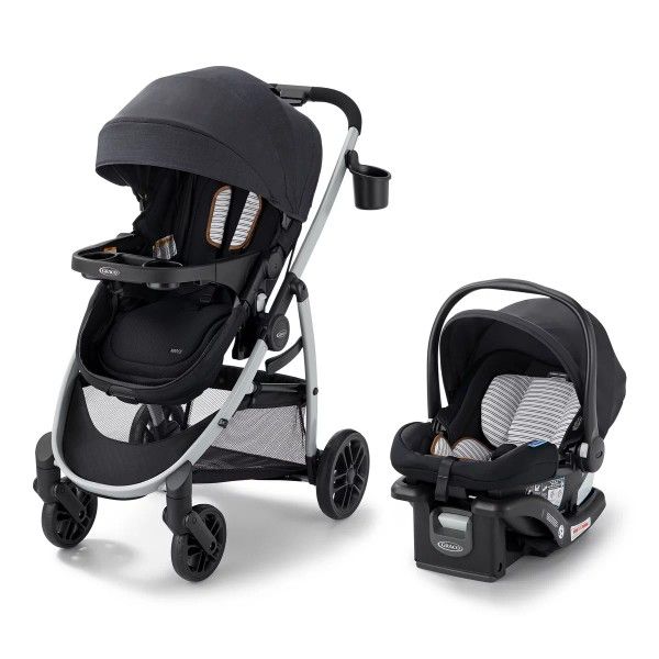 Graco Pramette 3 In 1 Travel System  With Snugride DLX - Black