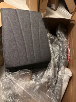 2 VECELO Upholstered Parsons Chairs Dark Gray High Back Wood Legs New
