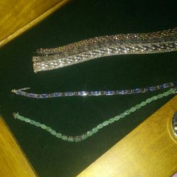 Sterling silver Bracelets. Real Stones
