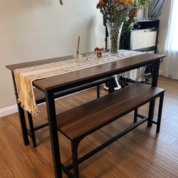 Industrial Modern Dining Table W/ Bench