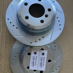 BMW X5 07-18 Rear Drill Slot Rotors Brake pads