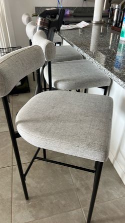 Nathan James Metal counter height stools gray