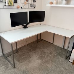 White L Shaped Desk