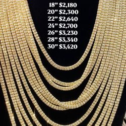 14K 4.5MM Gold Ice Chain 