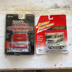 2-Diecast 1:69 Scale Cars 1969 Ford Mustang Mach 1/1959 Cadillac Eldorado