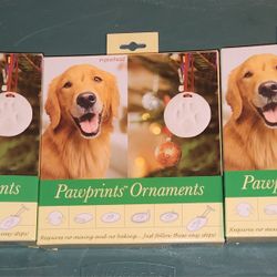 Christmas Paw Print Ornaments