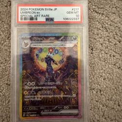 PSA 10 Umbreon ex #217/187 Special Art Rare 2024 Sv8a Terastal Fest Ex
