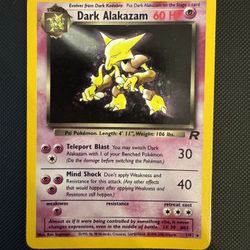 Alakazam team Rocket Vintage Pokemon Card