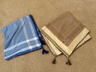 Lot of 2 new large oversized square scarfs