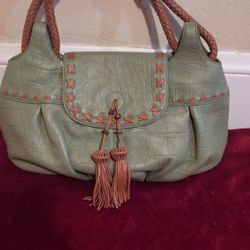 Chi Leather Green Hand Bag