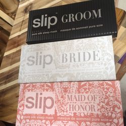 SLIP GROOM BRIDE & MAID OF HONOR SET 