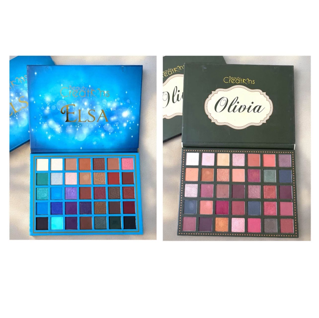 Beauty Creations eyeshadow palette Elsa & Olivia $25each used twice