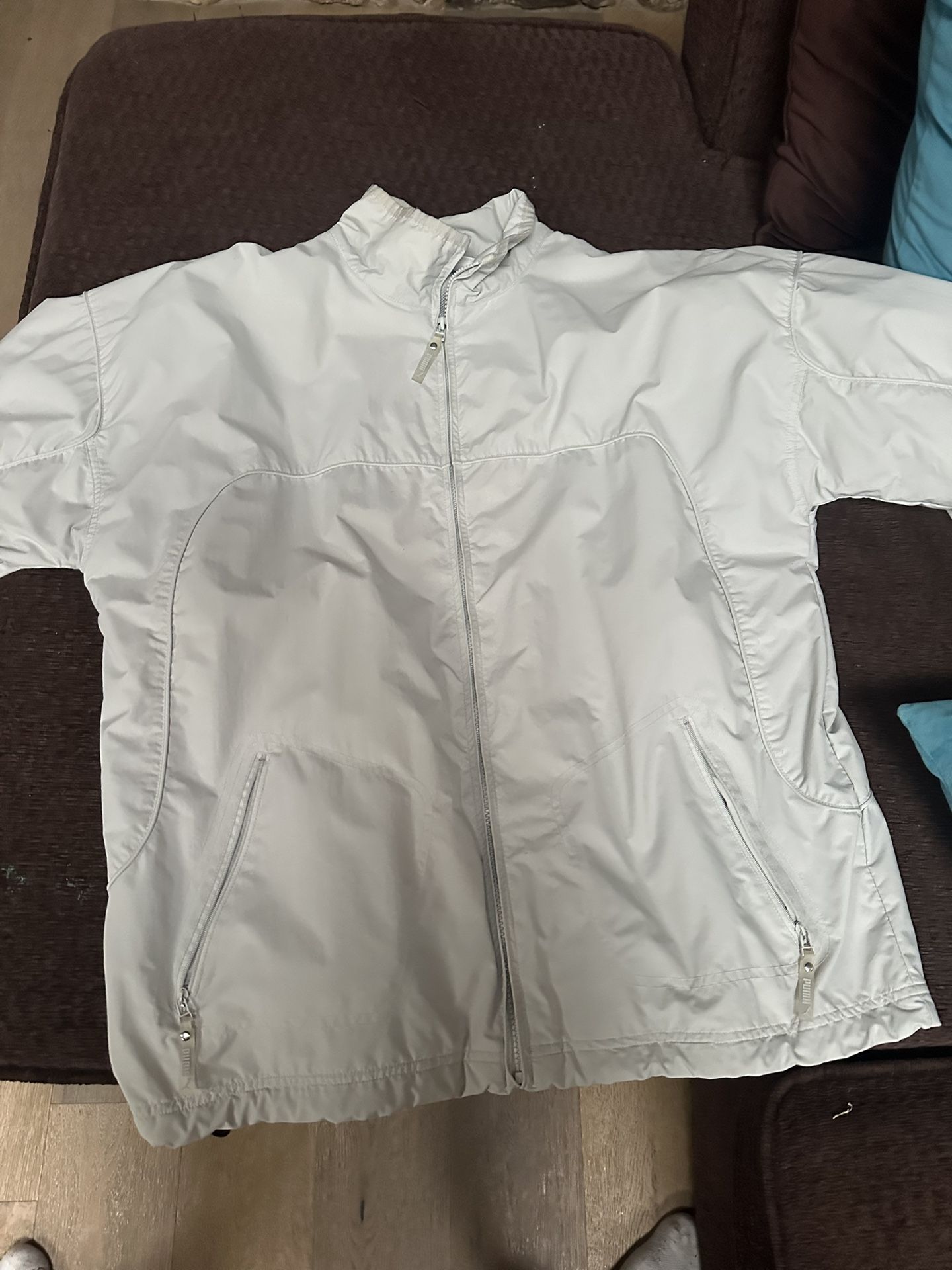 Grey Puma Windbreaker Large