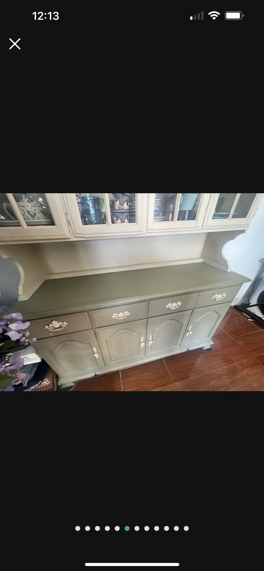 PENDING - FREE - Antique China Cabinet - Hutch And Top Separate 