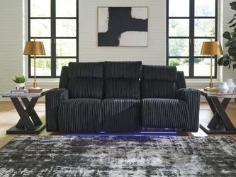 TwinBrooke Black Dual Power Reclining Sofa