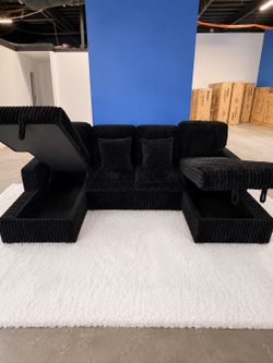 💤 New U-Shape Sleeper Sectional Sofa Couch -Storage - Sleeper- Charging