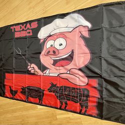 Texas BBQ Food Truck Flag 3x5 Feet